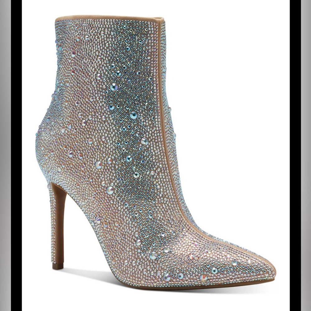 INC International Concepts Reisa Sparkling Rhinestone Ankle Boots-Size-6 (NWOB)